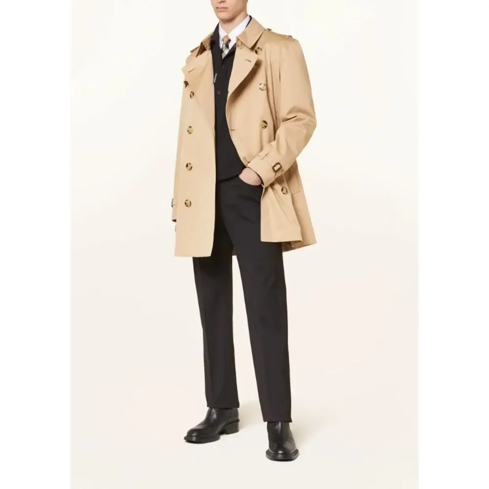 Burberry Burberrys' Trench Coat Kensington Nova Made in England sz 46R VTG Tan - Picture 4 of 16
